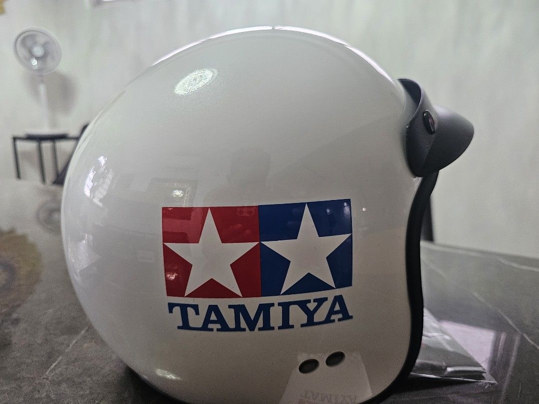 BNIB Authentic H2C x Tamiya Open Face Helmet, Motorcycles
