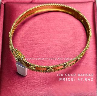 BRAND NEW 18K GOLD BANGLE | ACTUAL PHOTOS POSTED SWIPE LEFT TO SEE MORE