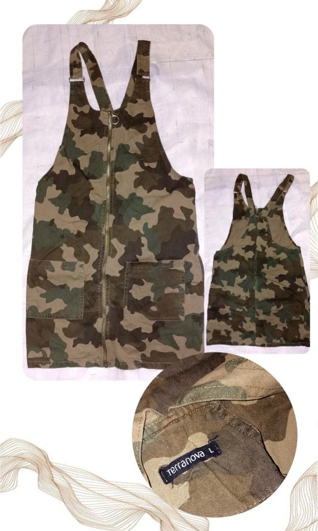 Camouflage jumper skirt top