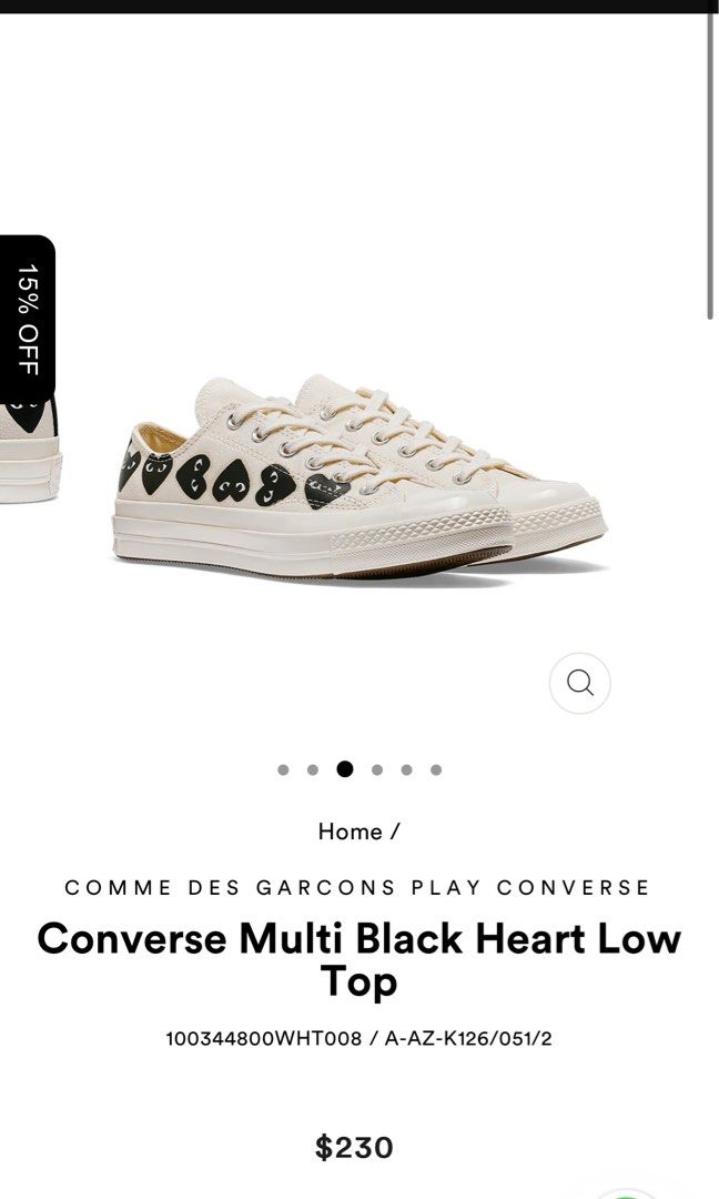 Cdg converse multi heart black on sale