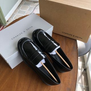 Charles and Keith - Black Gretel Penny Loafers