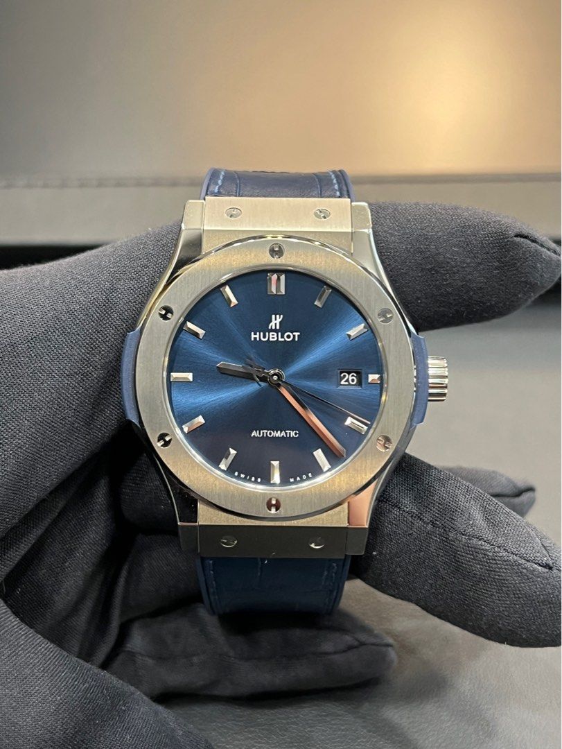 CHEAPEST HUBLOT CLASSIC FUSION TITANIUM BLUE 42MM BRAND NEW