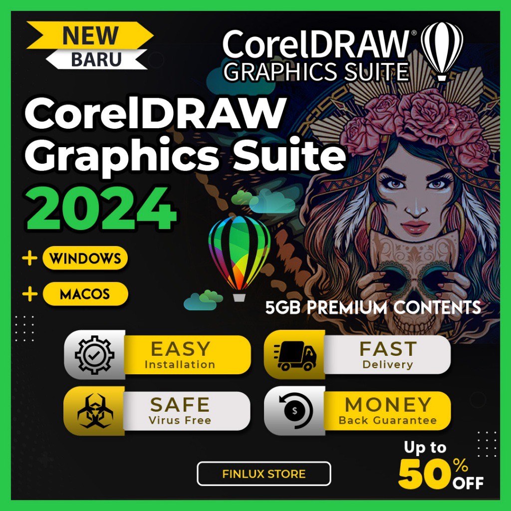 Coreldraw graphics suite 2024 latest lifetime for win mcos 5gb