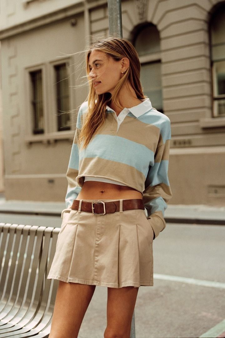 Mini skirt cotton on top