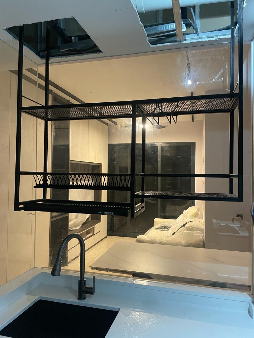 Customized Mild Steel suspended Dish Rack in powder coated finished. Furniture Home Living Bathroom Kitchen Fixtures on Carousell