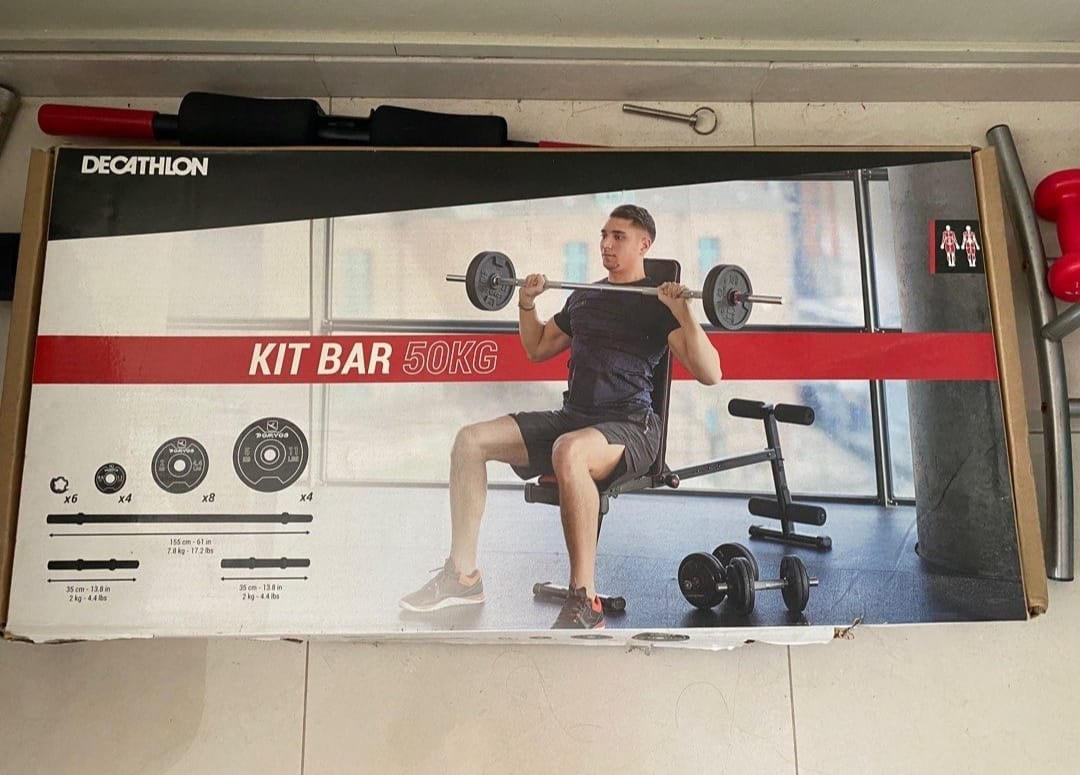 Decathlon 50kg weight set 2025