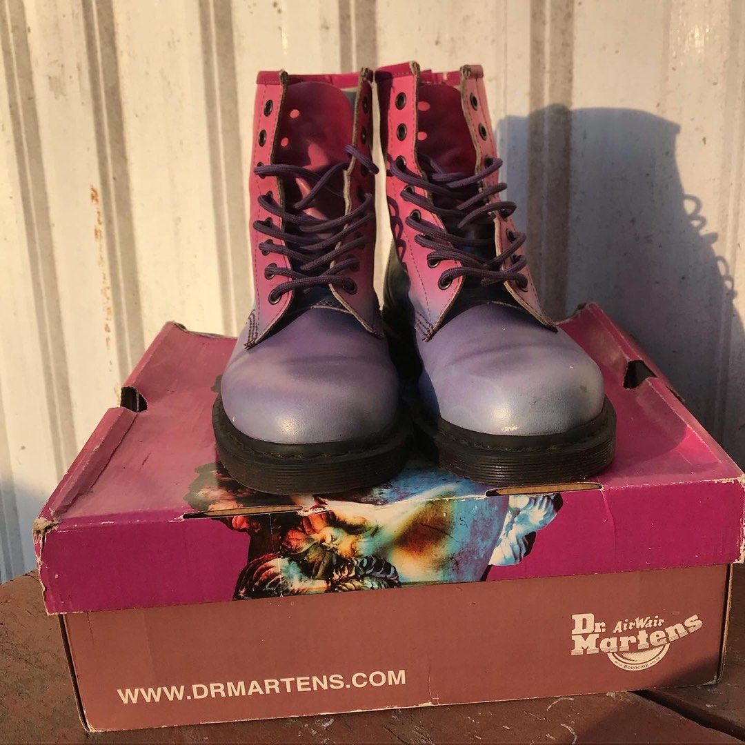 Dr Martens 1460 Dr Martens x New Order DR MARTENS X NEW ORDER 1460 TECHNIQUE 80S BOOTS available On Size 8uk 42 eur Pink Purple new order technique
