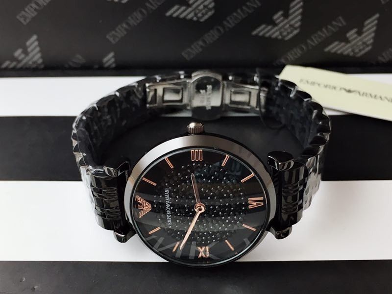 emporio armani 11245 black warrior three eye multi function figure watch