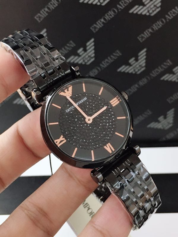 emporio armani 11245 black warrior three eye multi function figure watch