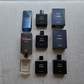 EMPTY Fragrance bottles (Chanel, Hermes, Issey Miyake)