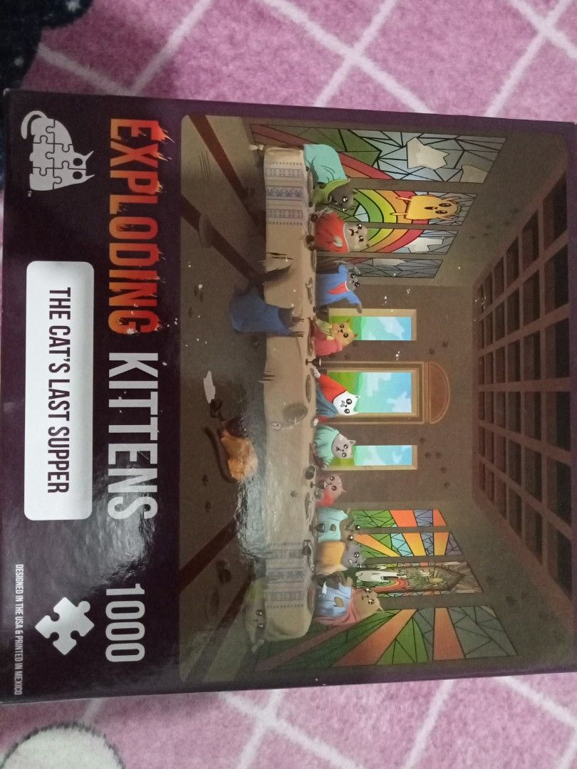 EXPLODING KITTENS PUZZLE (Category: Board Games & Puzzles) located in Singapore. Submitted by missylurve (Listing ID 1309620667, Image 1). Description: BNIB Self collect.