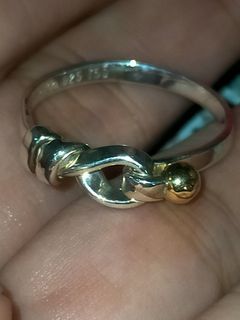 Fastbreak!!!!! Tiffany & Co. Sterling+18k Gold Ring size 9.5