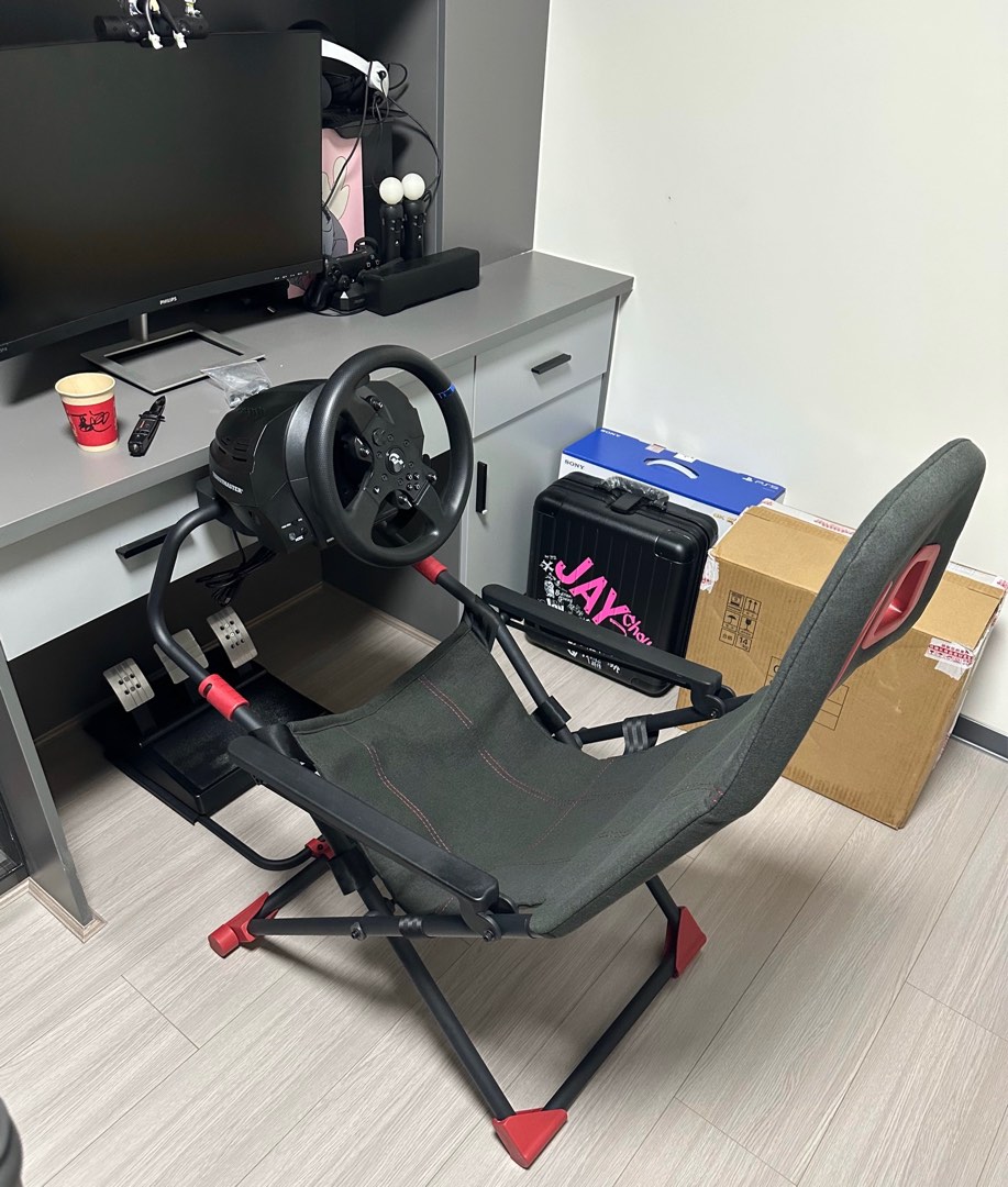 Compact Sim Racing Rig For Office Chairs Foldable SIM Racing Seat - No Steering & Pedals Included - Logitech G27 ...