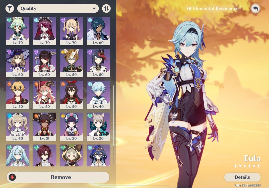 GENSHIN ACC FOR SALE (Category: Others) located in Manila. Submitted by opjcud (Listing ID 1309595795, Image 2). Description: QUITTING GENSHIN ACC FS - AR57 - NO ACC ISSUES - DECENTLY BUILT CHARACTERS - PRICE NEGOTIABLE HMU FOR MORE INFO.