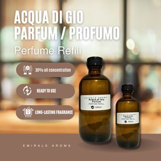Giorgio Armani Acqua di Gio Parfum / Profumo Perfume Refill 30ml 120ml