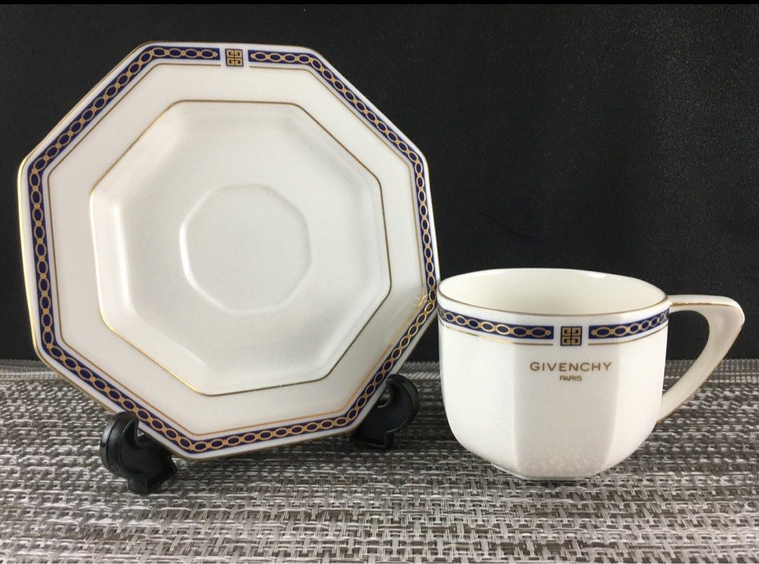 Givenchy Cups and Saucer (Category: Coffee & Tea Tableware) located in Bacoor. Submitted by clarah12 (Listing ID 1309649726, Image 2). Description: 💯Authentic💯 Money-back guarantee Unused without box 6sets/duos available Payment First Ships Nationwide via J&T or LBC Can do meet ups Pickup at my address Mode of payment: Gcash Maya Metrobank 📍Mabolo 2, Bacoor City.