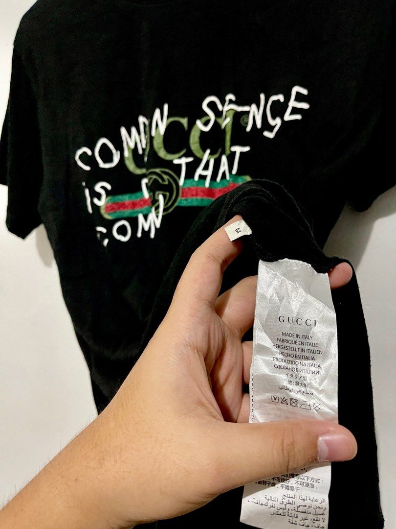 Gucci common sense t shirt black best sale