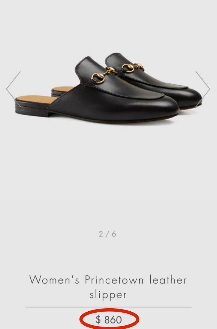 Gucci princetown leather mules cheap