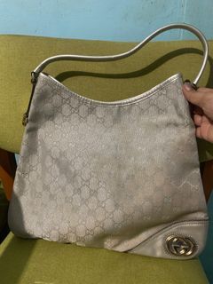 Guccin Silver Shoulder Bag