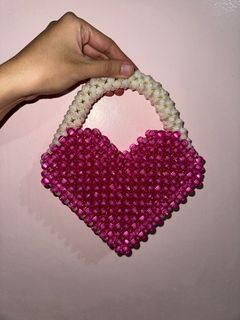 Heart Beaded Bag