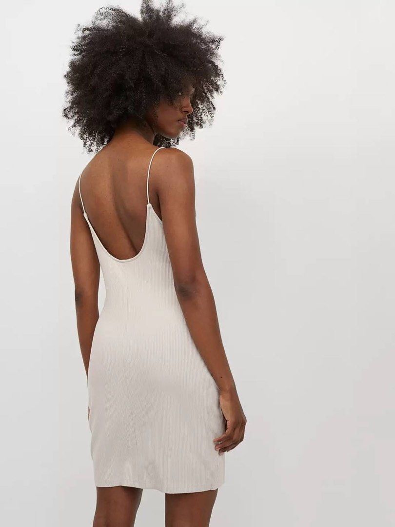 Ribbed spaghetti strap dress best sale