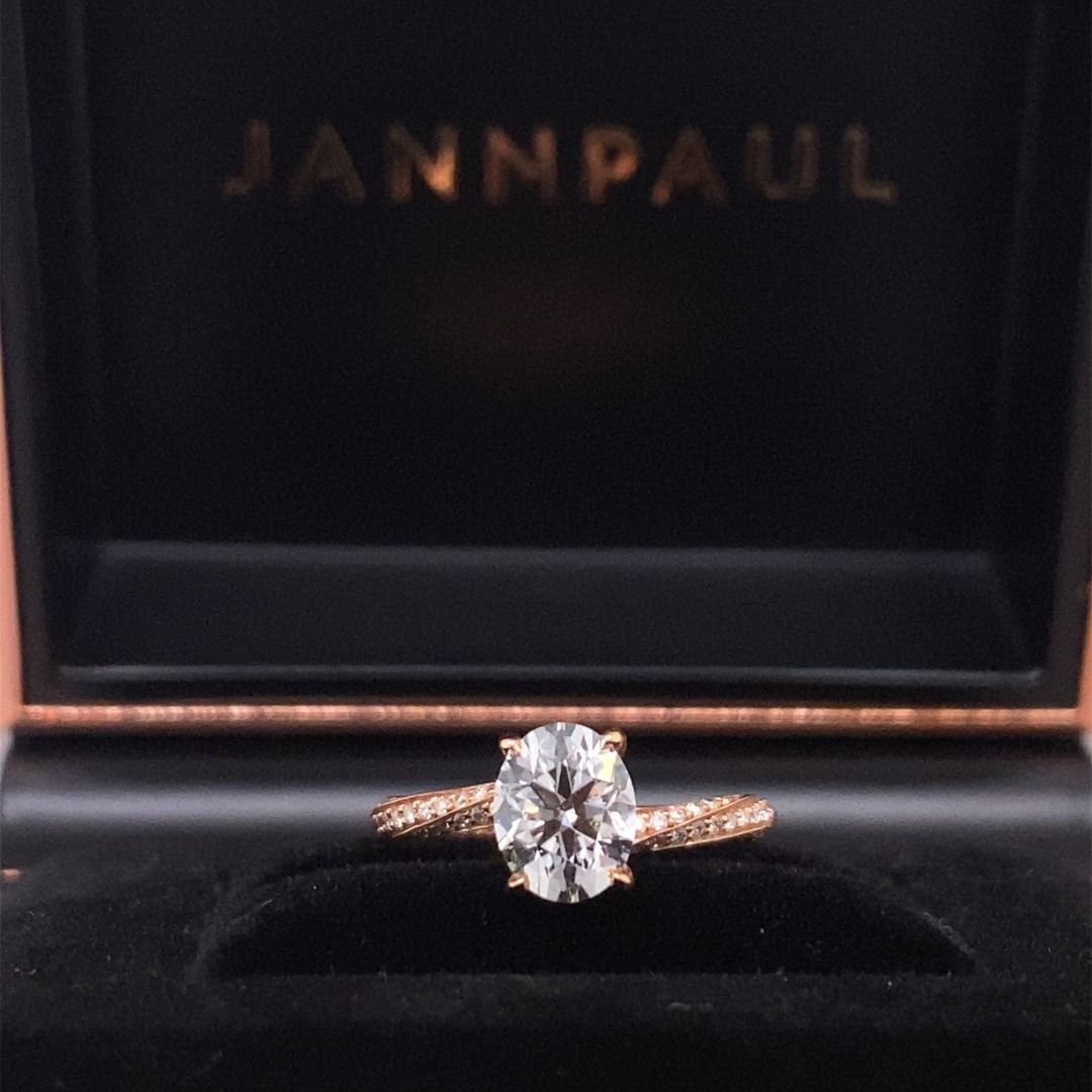 Jannpaul 1 Carat Diamond Rose Gold Ring