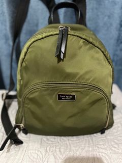 Kate Spade Olive Green Nylon Backpack