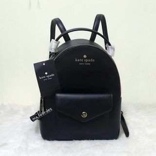 Kate♠️Spade Schuyler Saffiano Mini Backpack in Black🇱🇷