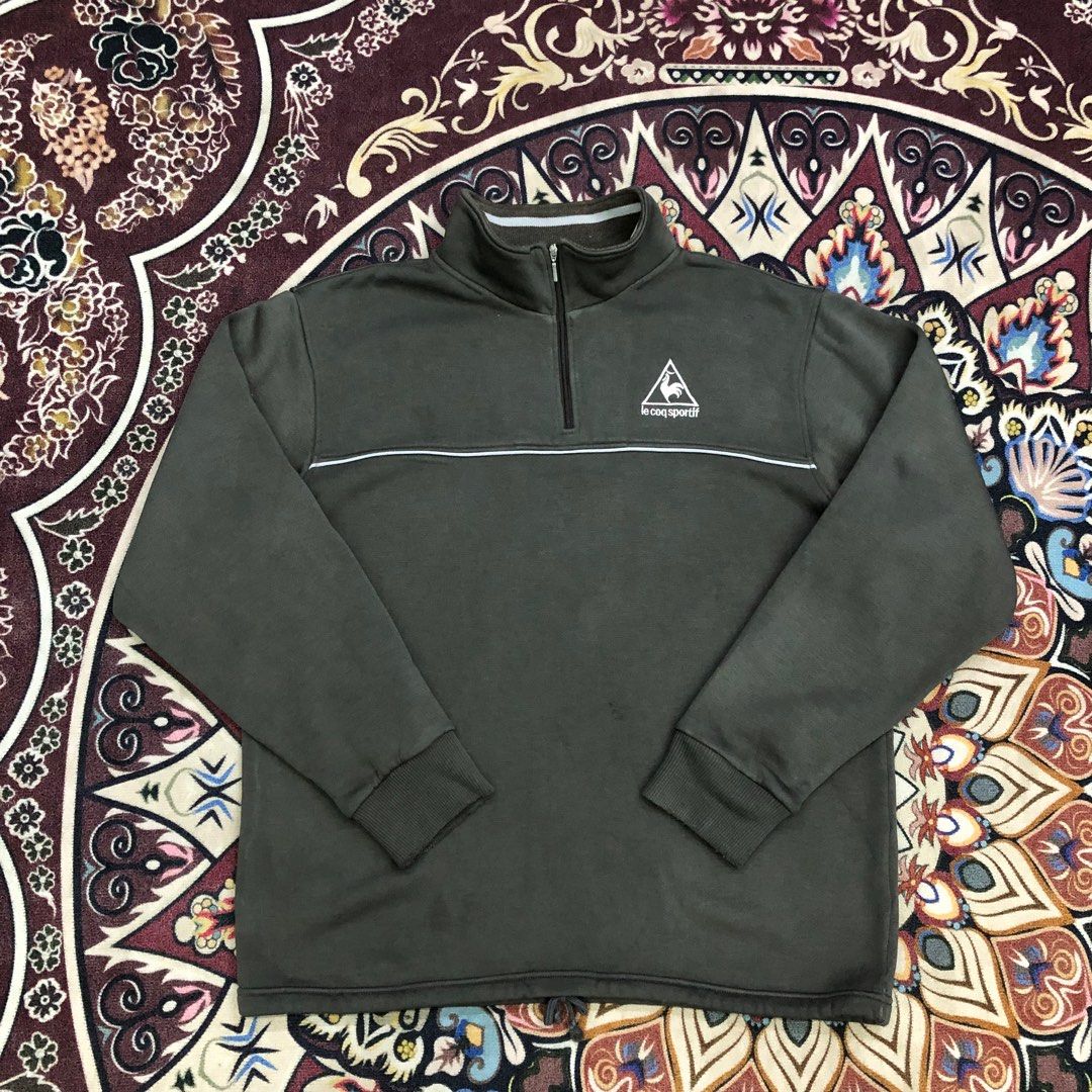 Le coq Sportif Half Zipper Swetshirt Men s Fashion Coats Jackets and Outerwear on Carousell