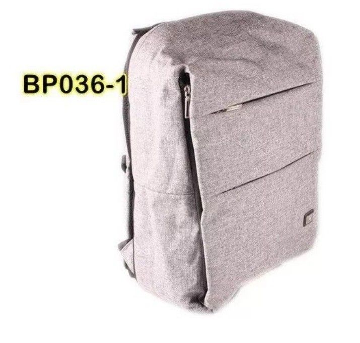 Grey fabric backpack online