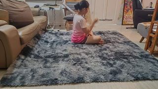 Modern grey square rug/carpet