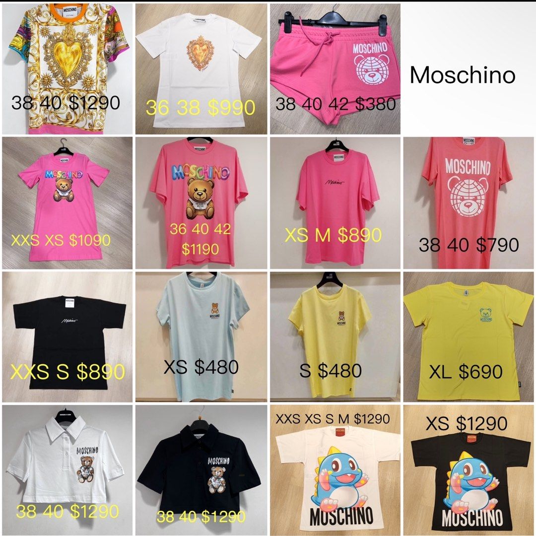 Moschino shorts and t shirt cheap