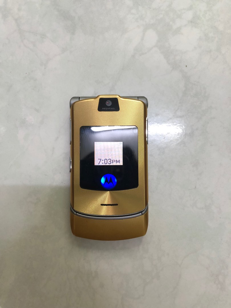 Motorola Razr Dolce & Gabbana Edition (Gold) Flip Phone, Mobile Phones