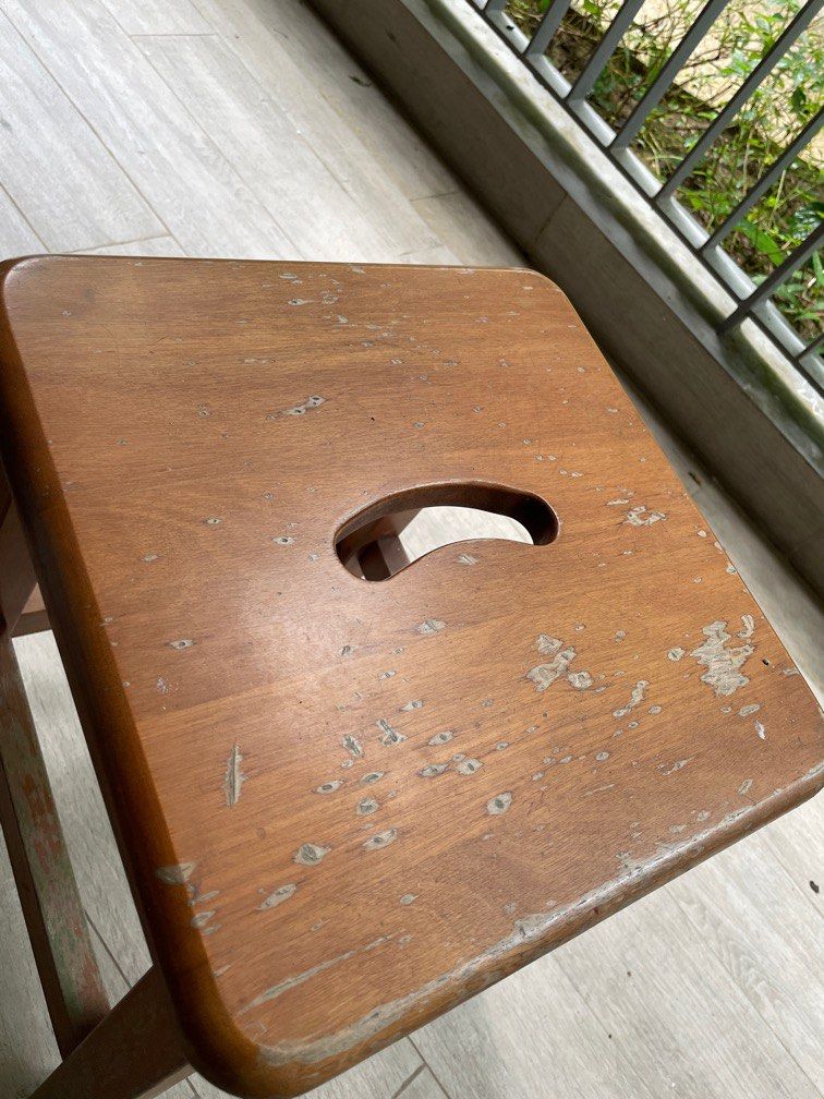 Solid wood Stool (Category: Chairs) located in Singapore. Submitted by weessff.canberra (Listing ID 1309594911, Image 2). Description: Outdoor wooden stool Solid wood 2 pcs .