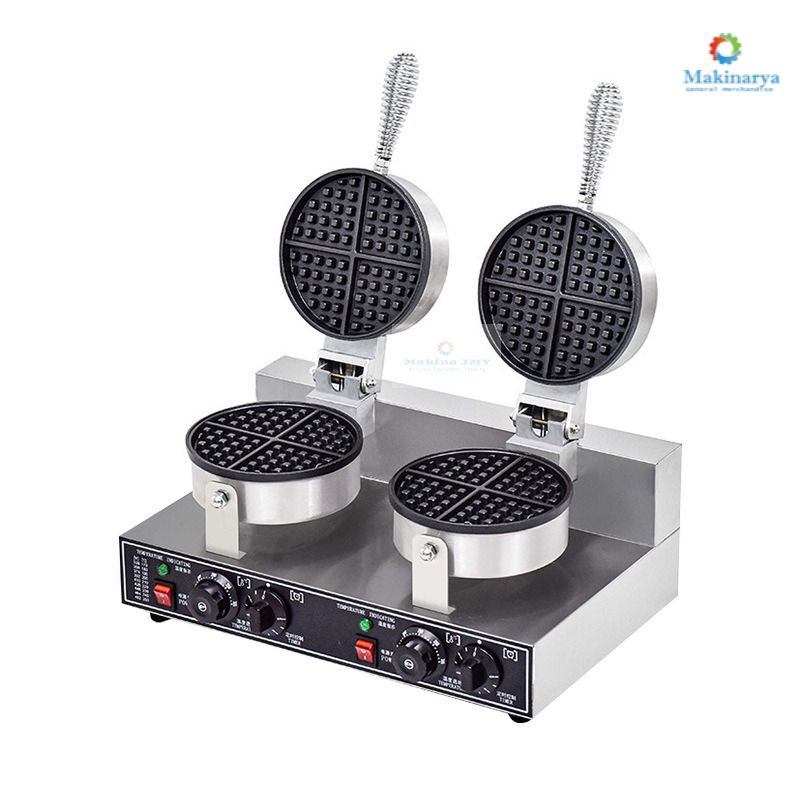 Pancake Waffle Maker Double Heads (Category: Other Kitchen Appliances) located in Manila. Submitted by makinaryageneral.merchandise (Listing ID 1154415476, Image 1). Description: Features 1. Stainless steel body 2. Stainless silk-screen panel 3. Good appearance 4. Easy to clean 5. Well design of handle can heat resistant and practical. 6. Non-stick, heat even that waffle with unique flavor 7. With temperature control and timing device 8. Easy to 