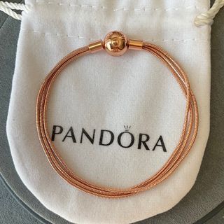 Pandora triple strand rose gold bracelet