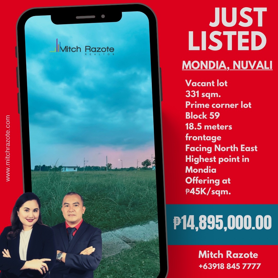 Prime Elevated Corner Lot For Sale at Mondia, Nuvali by Alveo Land