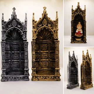 Retablo for Chibi Saints Resin Antique Silver Height 8.5 inches