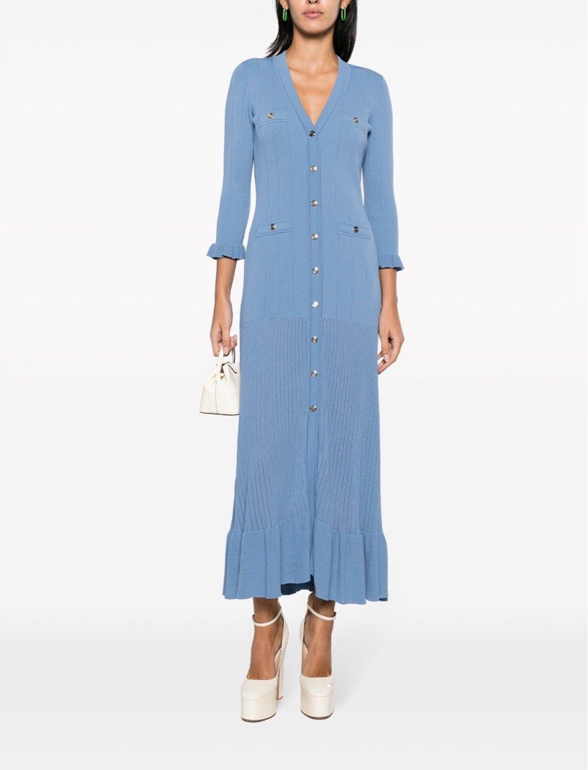 trader joe's green goddess dressing salad ideas Self-Portrait Keyhole Knit Midi Dress main image 0