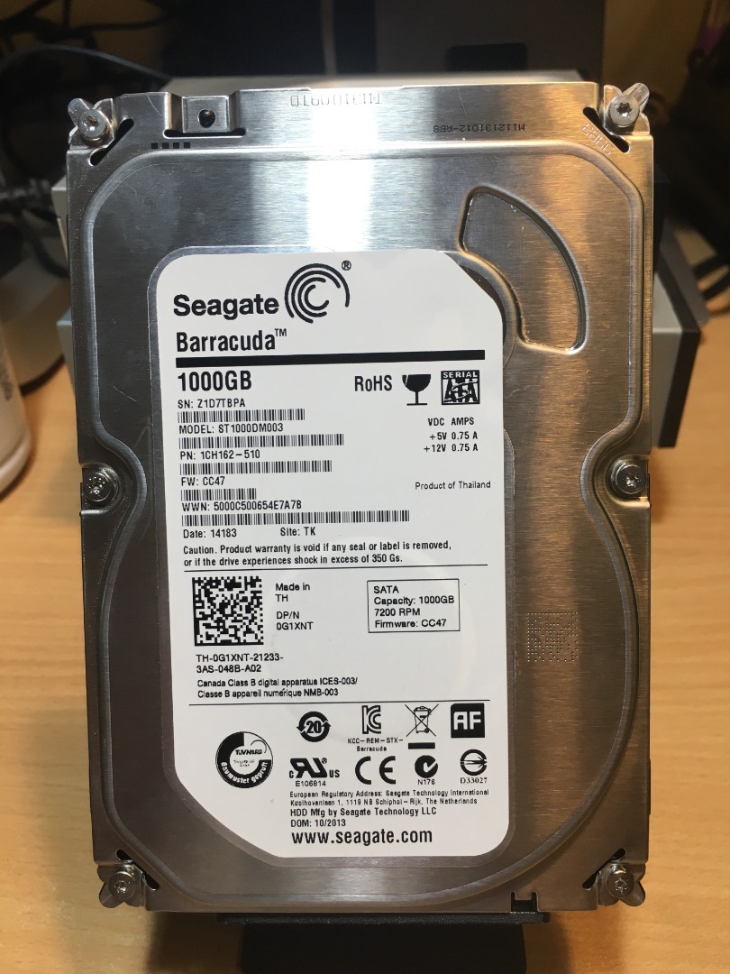 Seagate Barracuda 1TB ST1000DM003 (7200RPM) Hard Disk (SG1), Computers ...