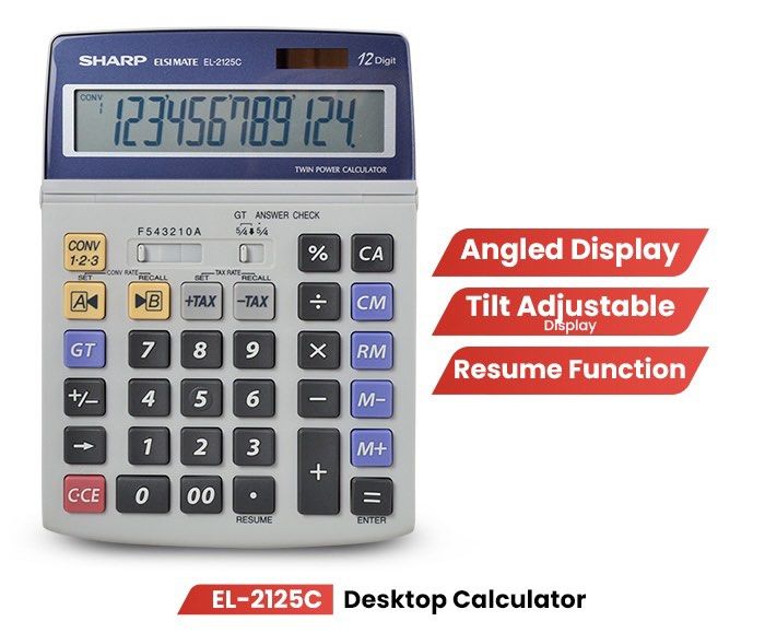 Sharp Elsimate EL-2125C Manual Calculator (Good for Accounting) (Category: Office & Business Technology) located in Mandaluyong City. Submitted by elayg (Listing ID 1309691753, Image 3). Description: Can be tilted Complete with box.