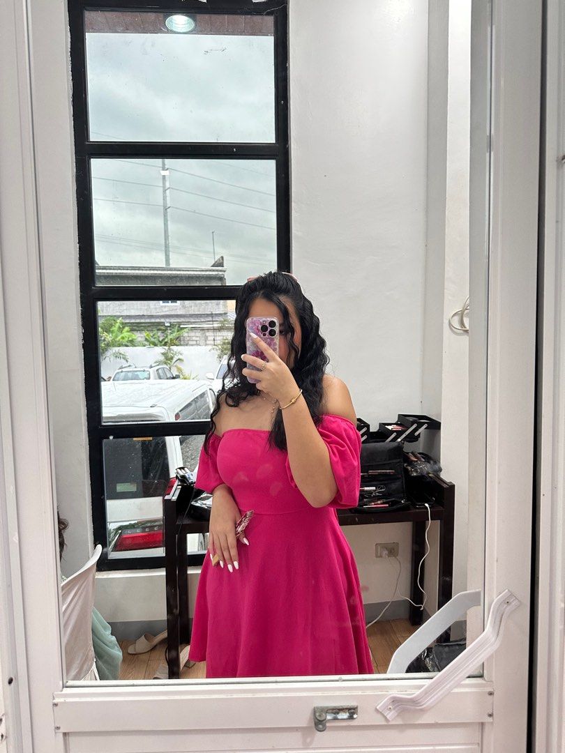 SHEIN Hot Pink Dress, Women's Fashion, Dresses & Sets, Dresses on Carousell