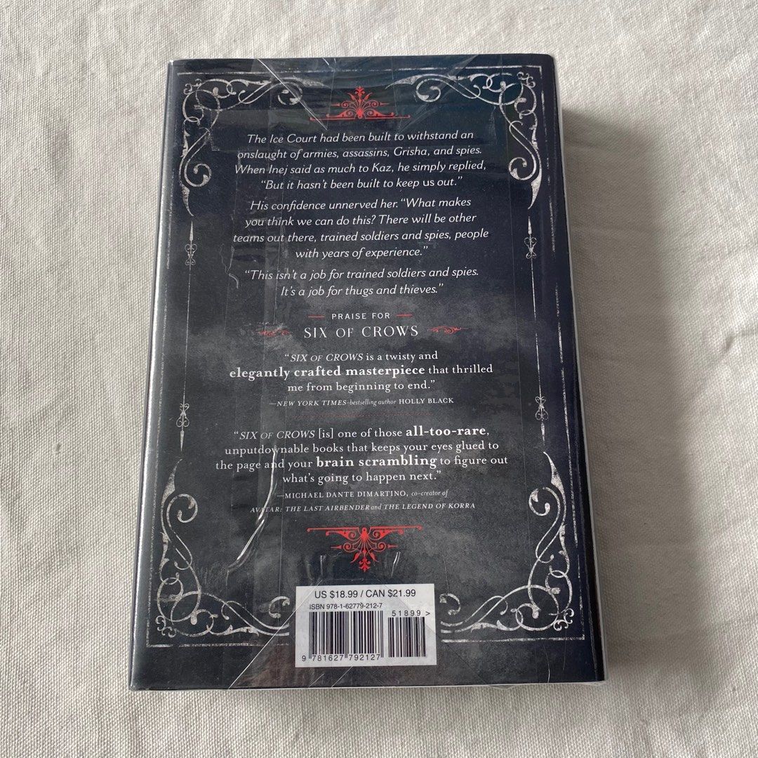 Six of Crows by Leigh Bardugo (Category: Storybooks) located in Quezon City. Submitted by thestartingline (Listing ID 1309589478, Image 2). Description: Listed price is the last price Sealed hardback with sprayed edges.