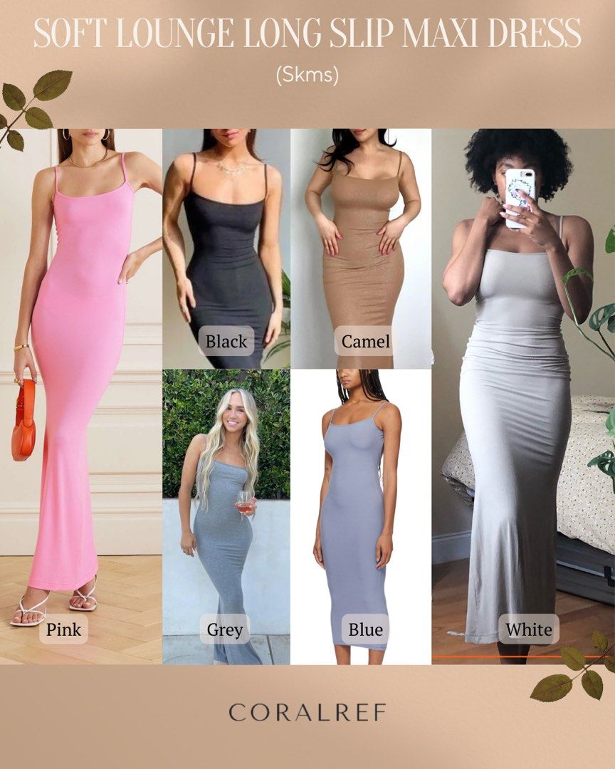 Skims Soft Lounge Long Slip Maxi Dress in 6 colours Women s Fashion Dresses Sets Dresses on Carousell