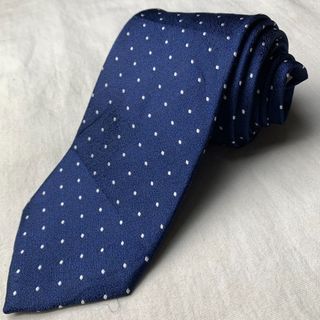 Solid Blue Polkadot Necktie