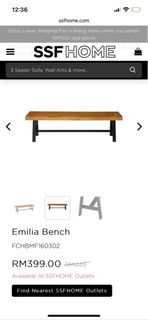 Floor bench chair 2 seaters, Furniture & Home Living, Furniture, Chairs ...