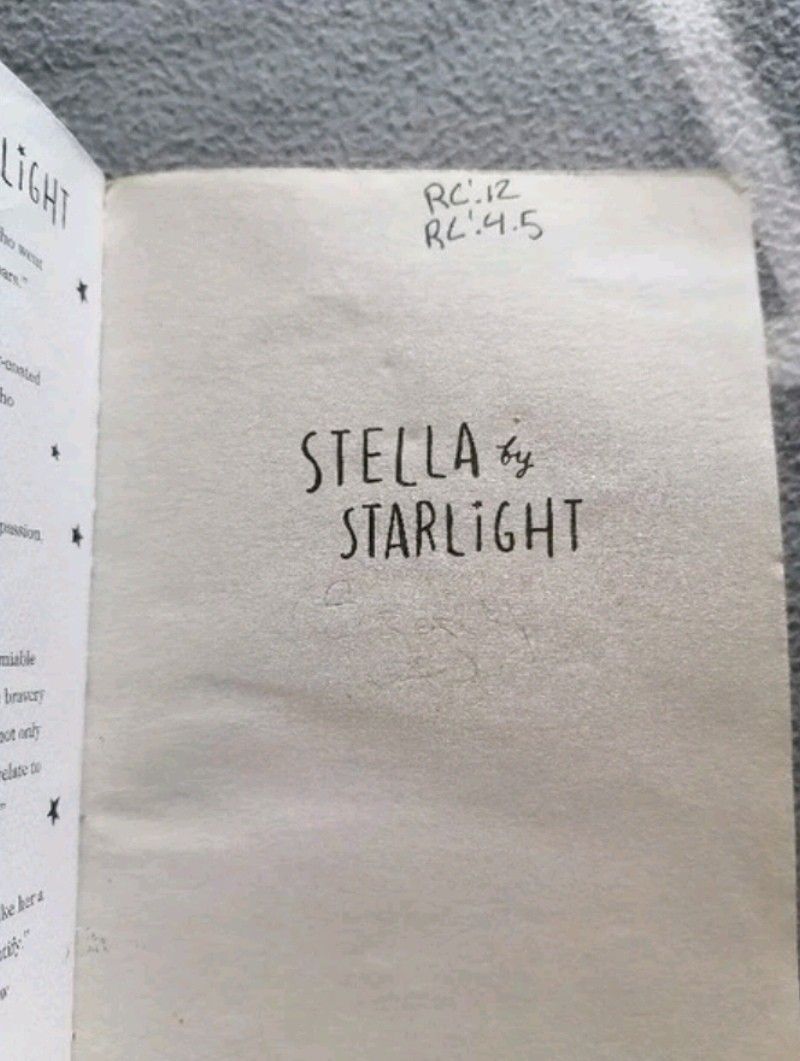 Stella by Starlight by Sharon M. Draper (Category: Storybooks) located in Rizal. Submitted by doclals (Listing ID 1309643475, Image 3). Description: Stella by Starlight by Sharon M. Draper Trade paperback. Pre-loved. Writings/markings on upper edge & first page (see photos). PM me for more photos and inquiries..