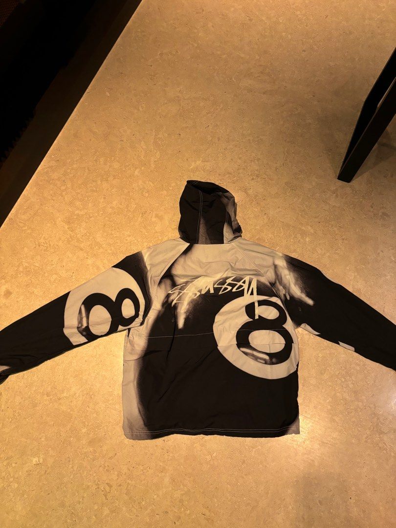 ジャケット・アウター Stussy 8 Ball Beach Shell Grayscale 23ss 関税込☆Stussy☆Stussy 8 Ball Beach Shell Jacket☆ジャケット
