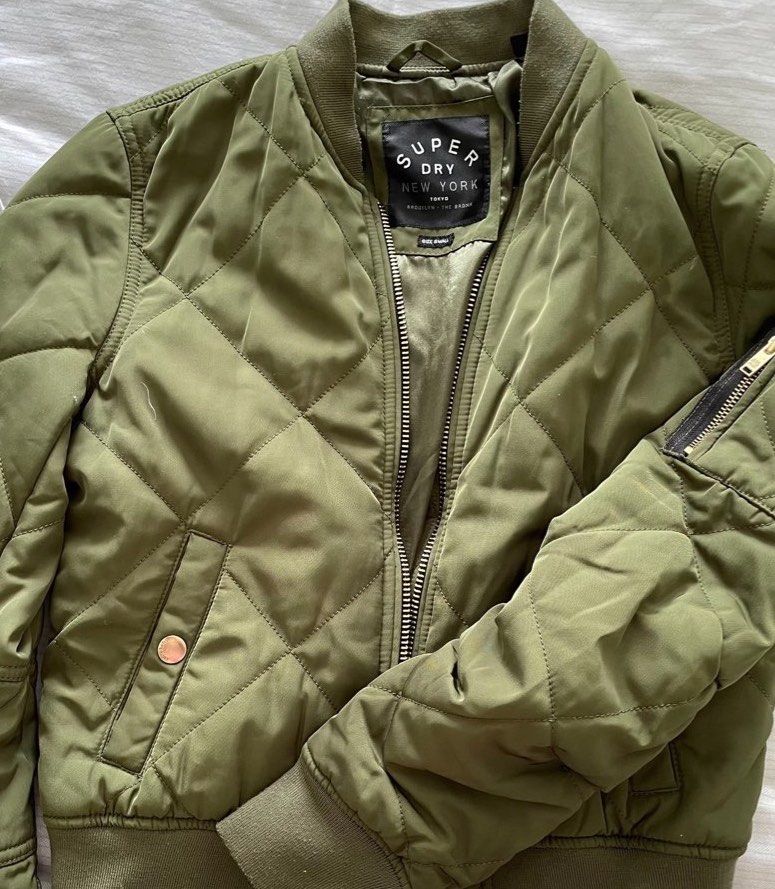 Superdry quilted utility bomber jacket on sale