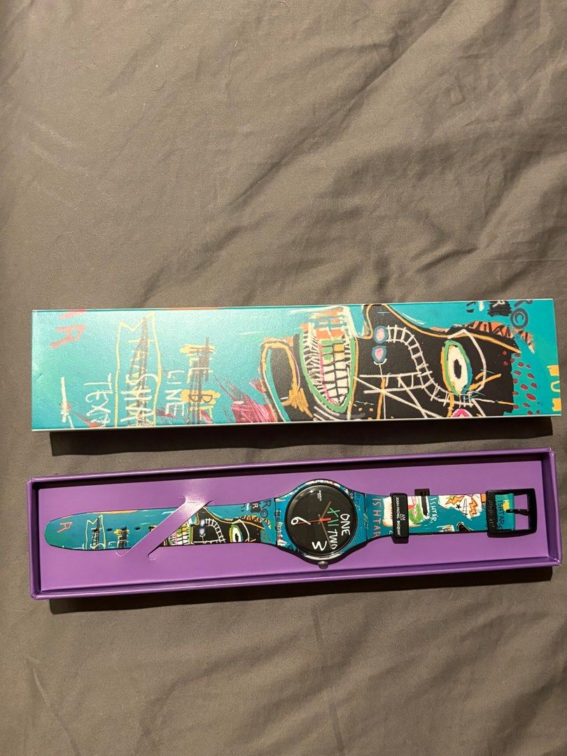 Swatch (Category: Men's Watches) located in Singapore. Submitted by jrl13 (Listing ID 1309605749, Image 3). Description: https://www.swatch.com/en-sg/ishtar-by-jean-michel-basquiat-suoz356/SUOZ356.html?gad_source=1&gclid=CjwKCAjwg8qzBhAoEiwAWagLrE3bYqQpAav98KblzVnOGalaK9r9LRHoyzXCI4OLD7eDsjyXt3hjRxoCoWsQAvD_BwE&gclsrc=aw.ds.